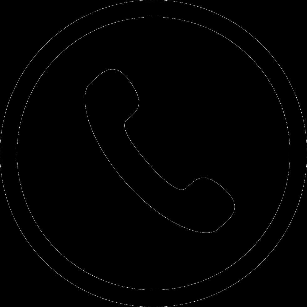 Minimalist Phone Call Icon PNG image