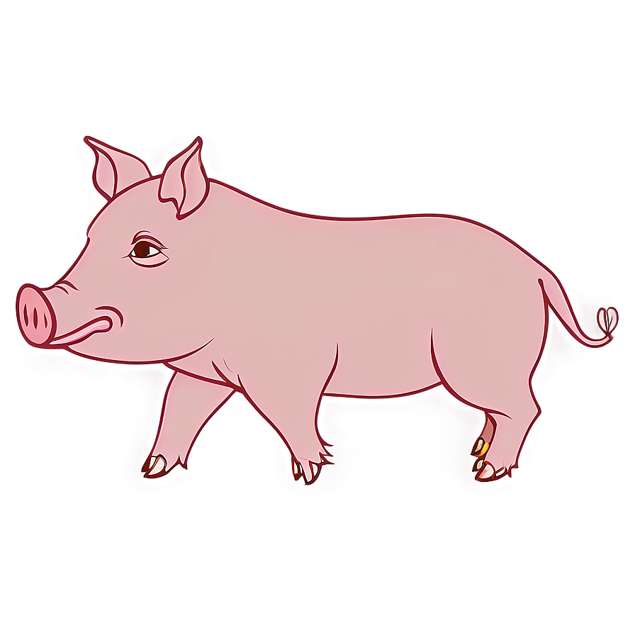 Minimalist Pig Png Pnv17 PNG image