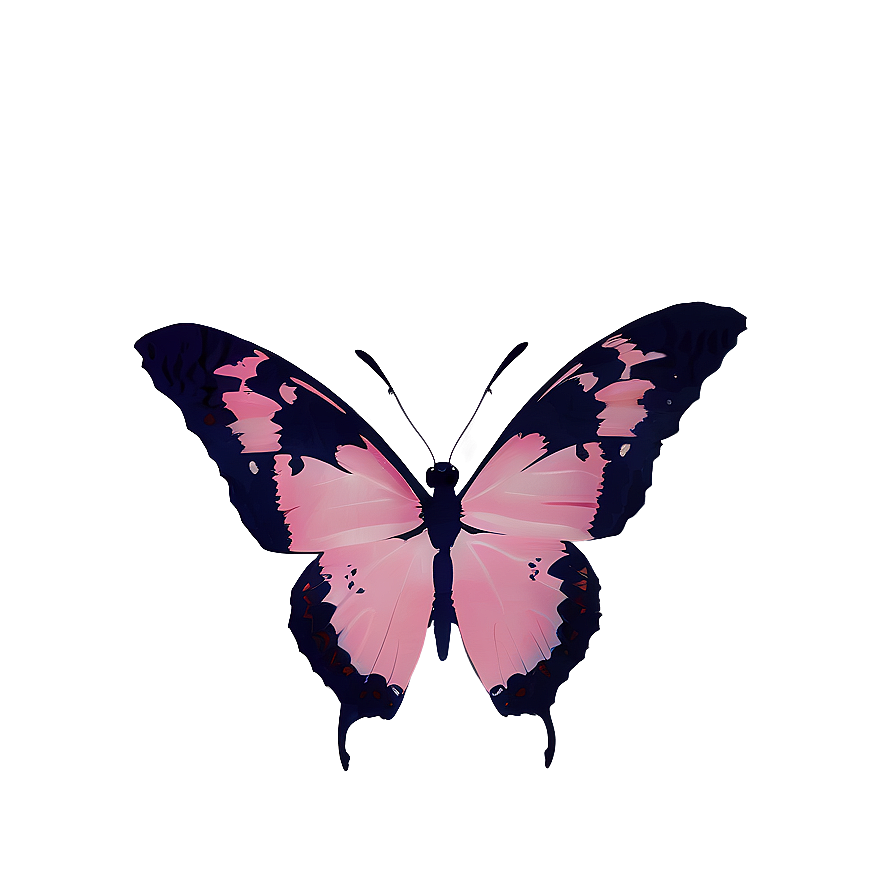 Minimalist Pink Butterfly Png Ucf61 PNG image