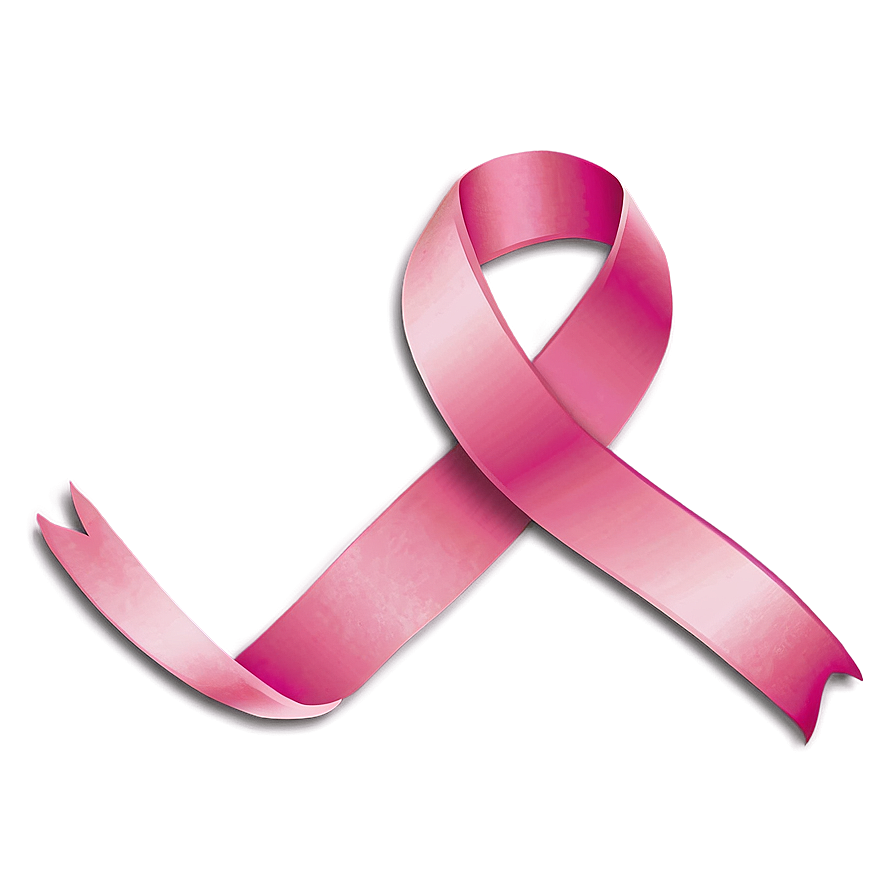 Minimalist Pink Ribbon Png 05252024 PNG image