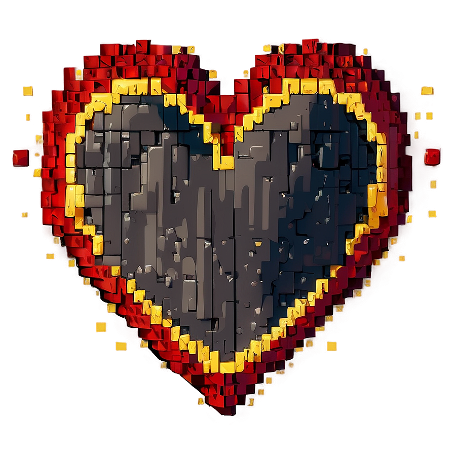 Minimalist Pixel Heart Png Ucf PNG image