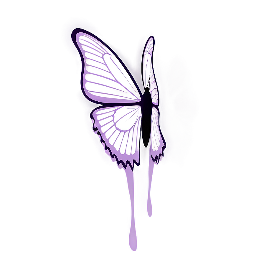 Minimalist Purple Butterfly Png 05232024 PNG image