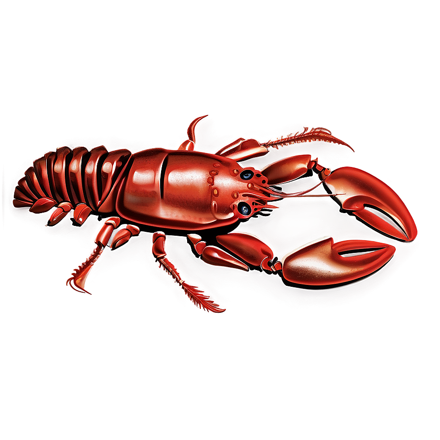 Minimalist Red Lobster Png 90 PNG image