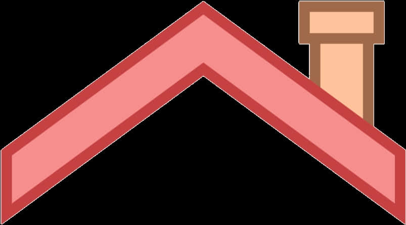 Minimalist Red Roof Icon PNG image