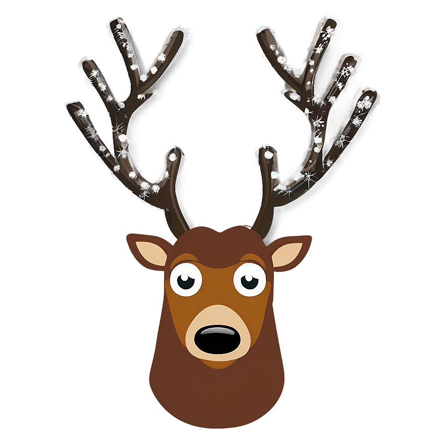 Minimalist Reindeer Face Png 21 PNG image