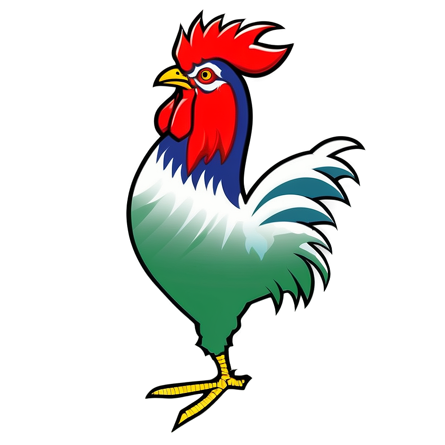 Minimalist Rooster Outline Png 05242024 PNG image