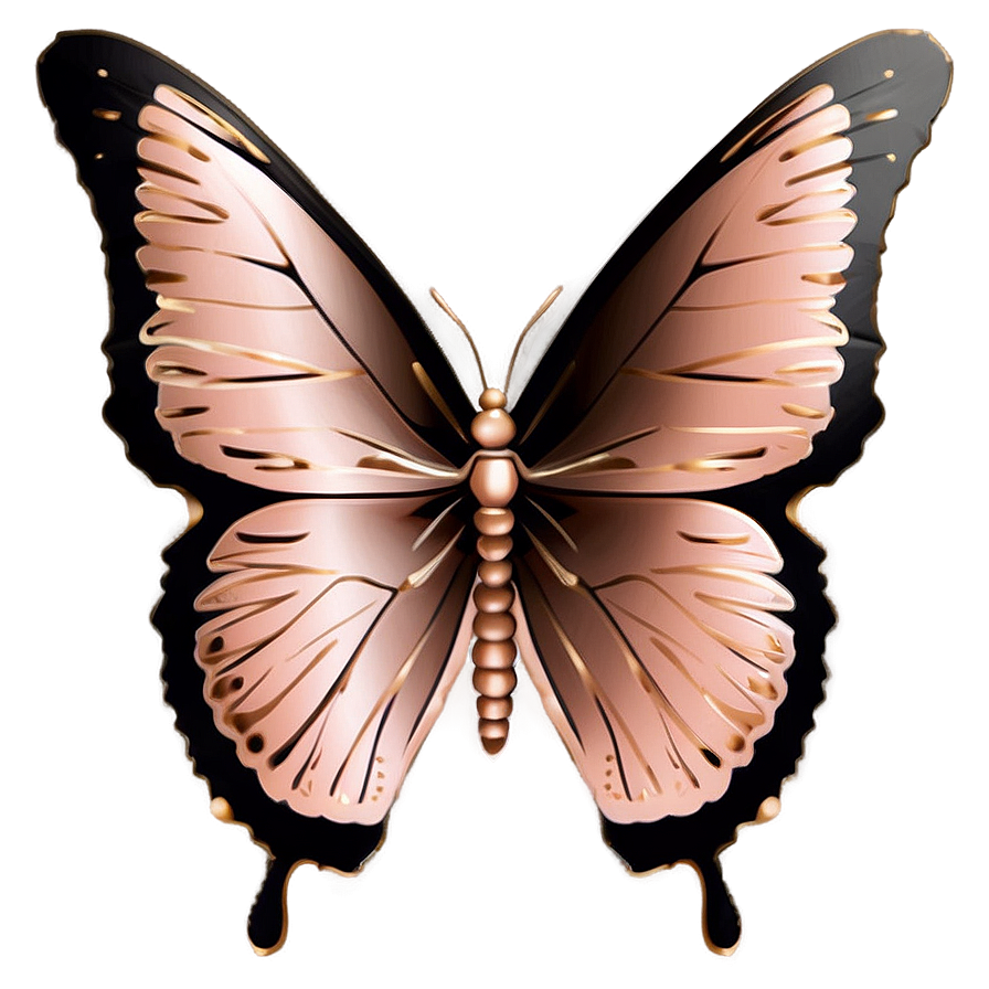 Minimalist Rose Gold Butterfly Png Cvs PNG image