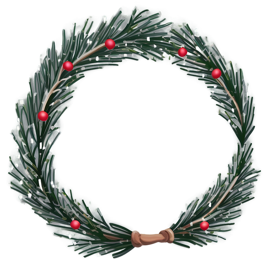 Minimalist Scandinavian Wreath Png 05242024 PNG image