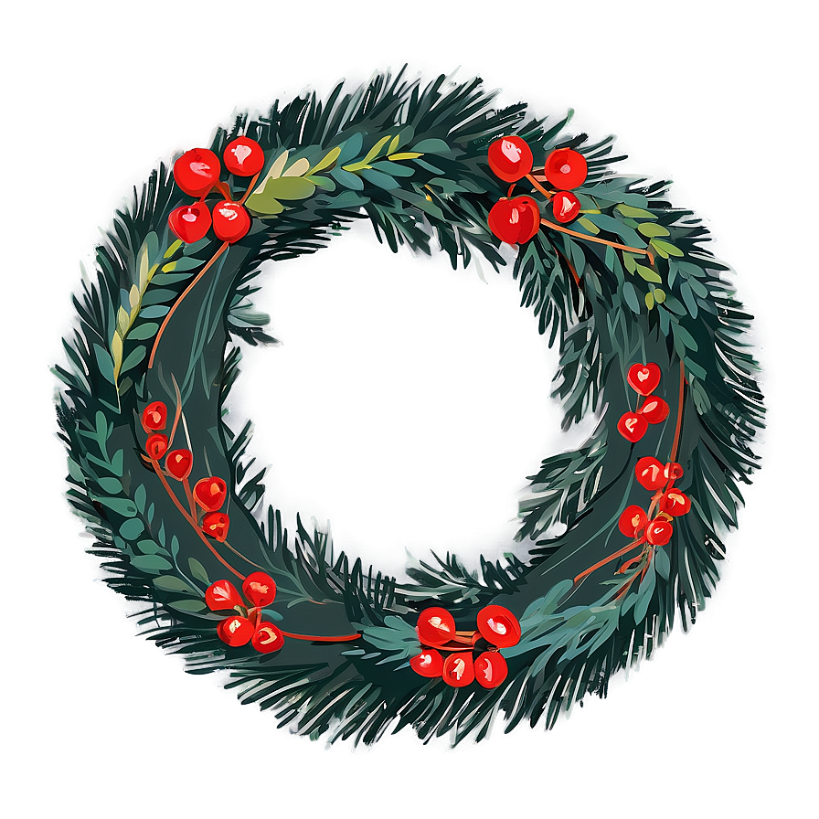 Minimalist Scandinavian Wreath Png 89 PNG image