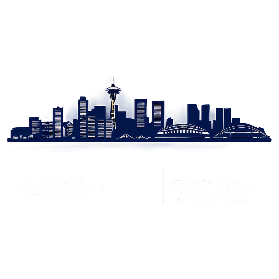 Minimalist Seattle Skyline Design Png Fyf PNG image