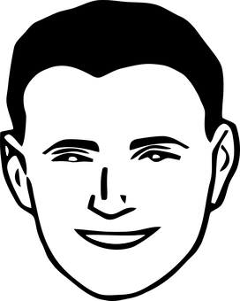 Minimalist Smiling Face Graphic PNG image