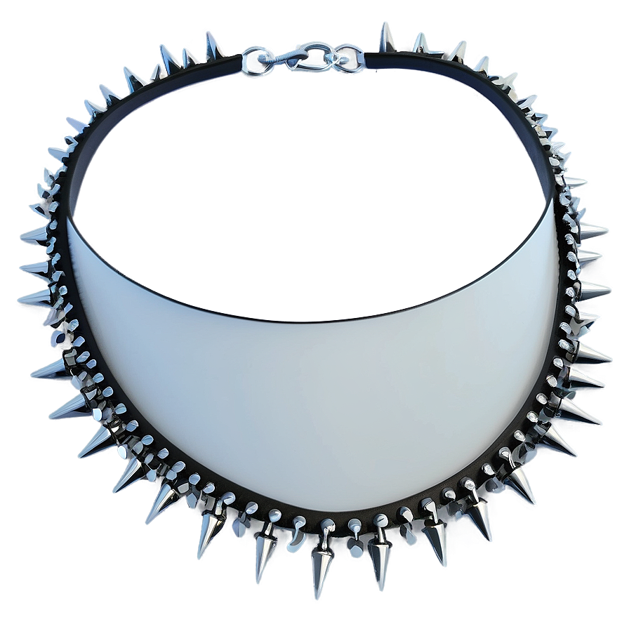 Minimalist Spiked Choker Design Png Tae PNG image