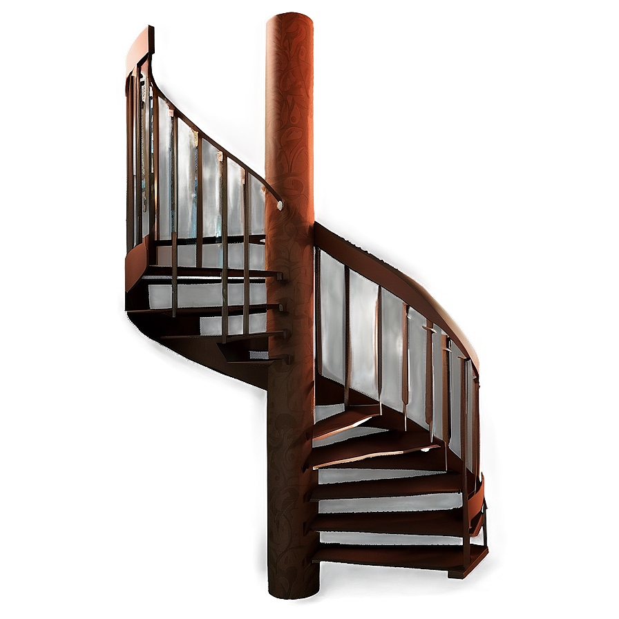 Minimalist Spiral Staircase Png 06242024 PNG image