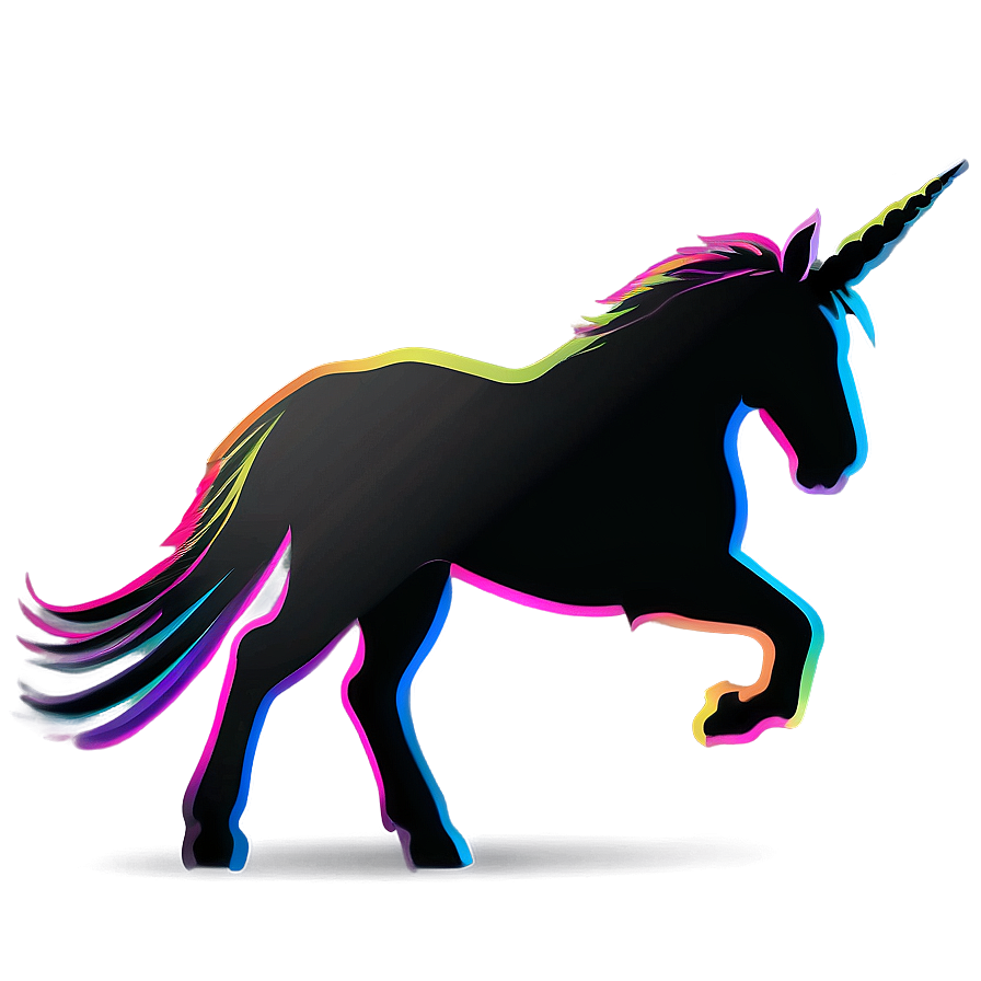 Minimalist Unicorn Silhouette Png Dkt PNG image