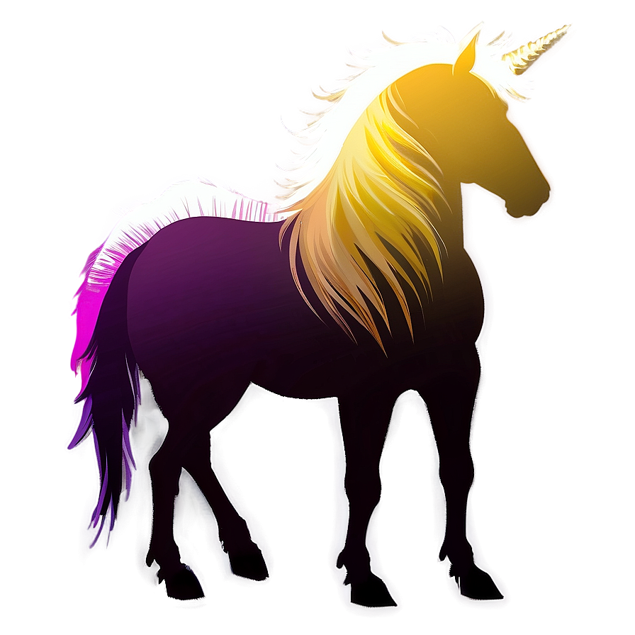 Minimalist Unicorn Silhouette Png Nhq34 PNG image