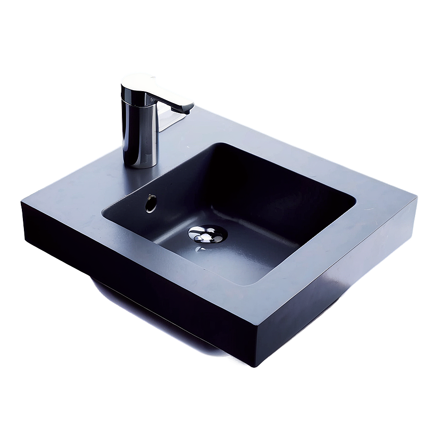 Minimalist Wall-mounted Sink Png 11 PNG image