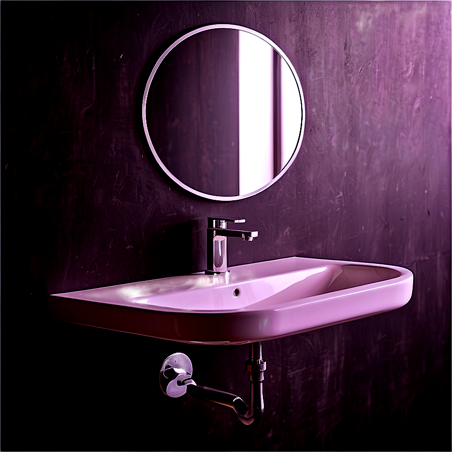 Minimalist Wall-mounted Sink Png Xxu52 PNG image