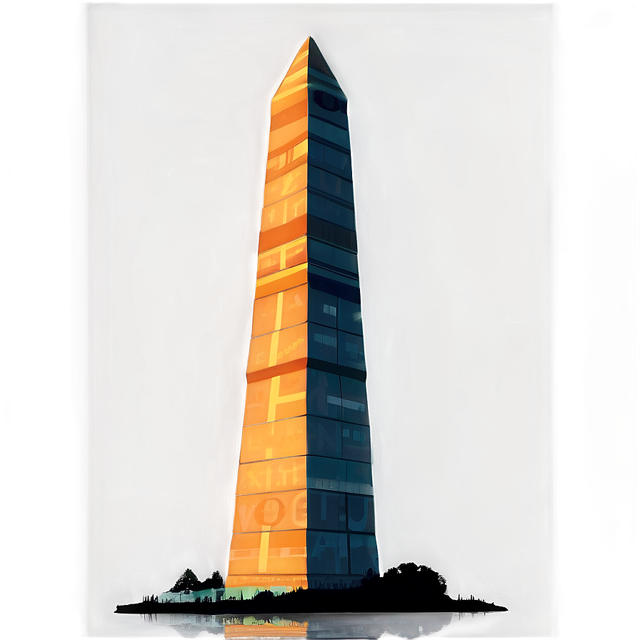 Minimalist Washington Monument Artwork Png Lhl21 PNG image