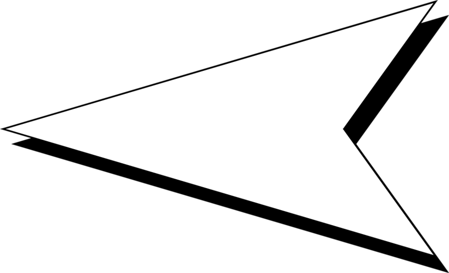 Minimalist White Arrow Graphic PNG image