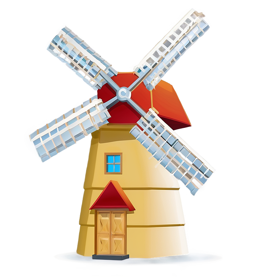 Minimalist Windmill Design Png Toa PNG image