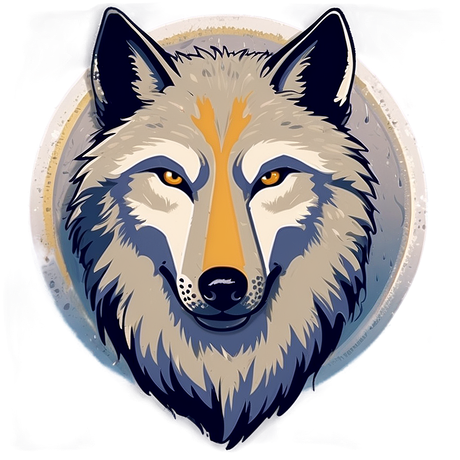 Minimalist Wolf Face Design Png Srb PNG image