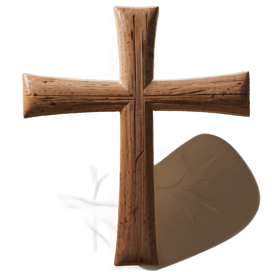 Minimalist Wooden Cross Png 05252024 PNG image