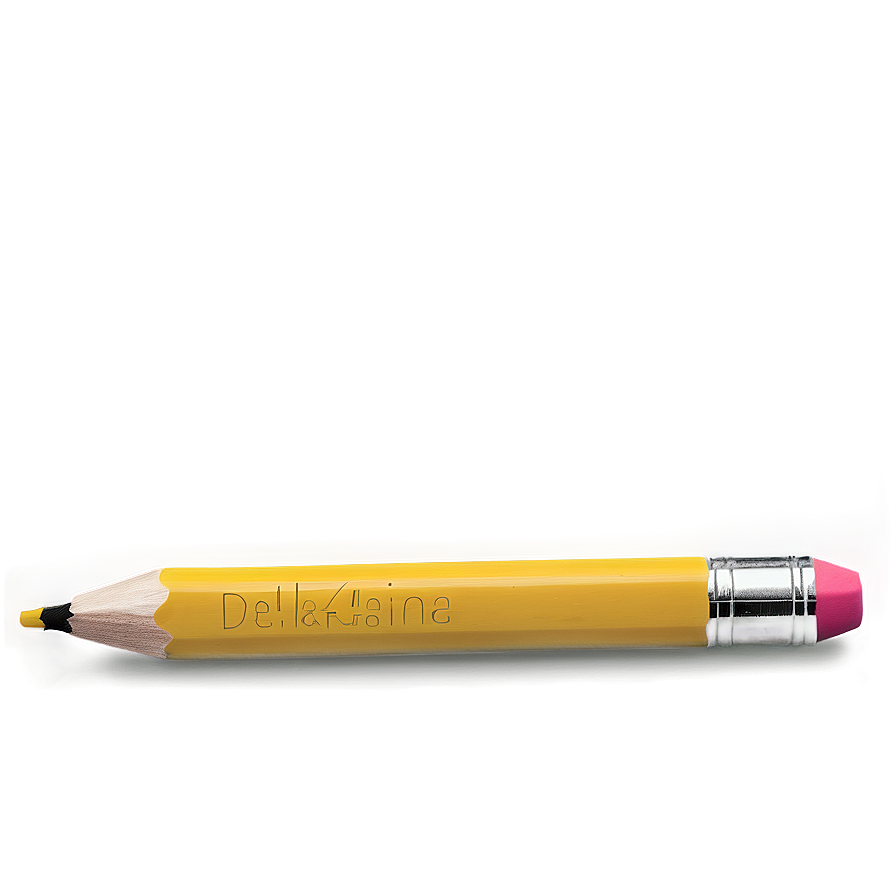 Minimalist Yellow Pencil Png 8 PNG image