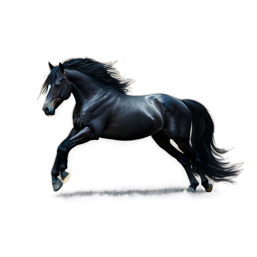 Minimalistic Black Horse Sketch Png Sly PNG image