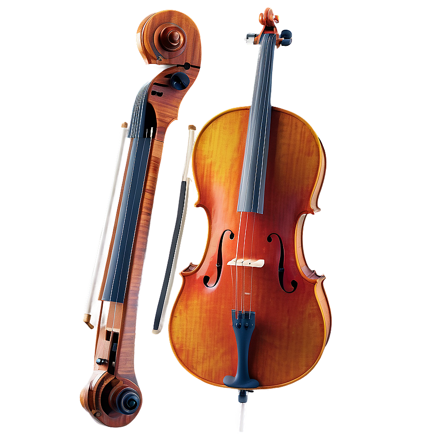 Minimalistic Cello Design Png Akn72 PNG image