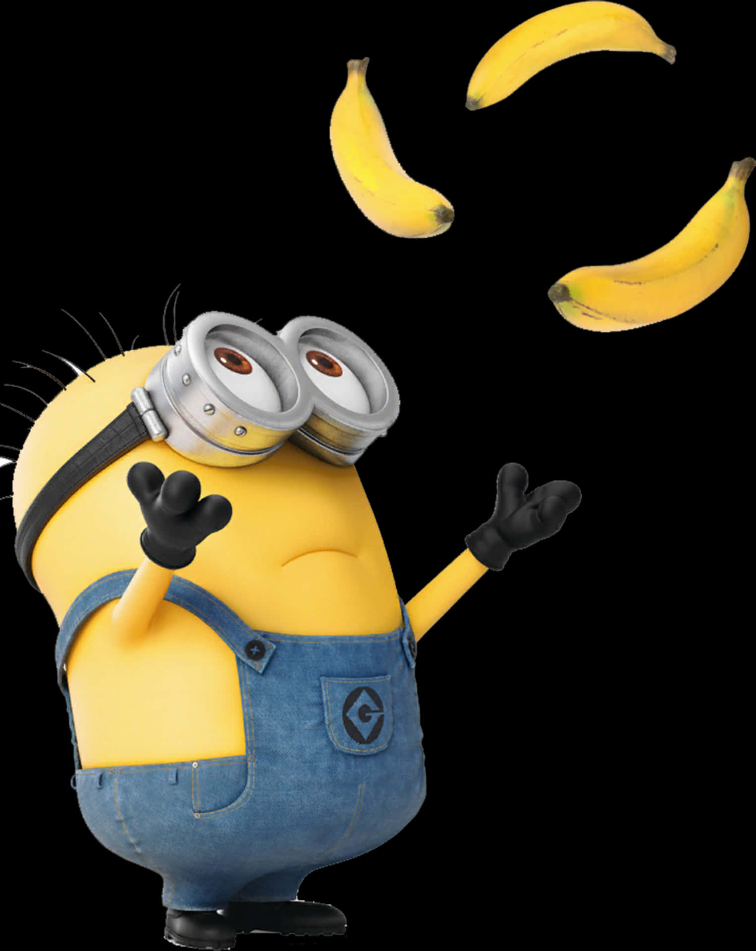 Minion Juggling Bananas PNG image