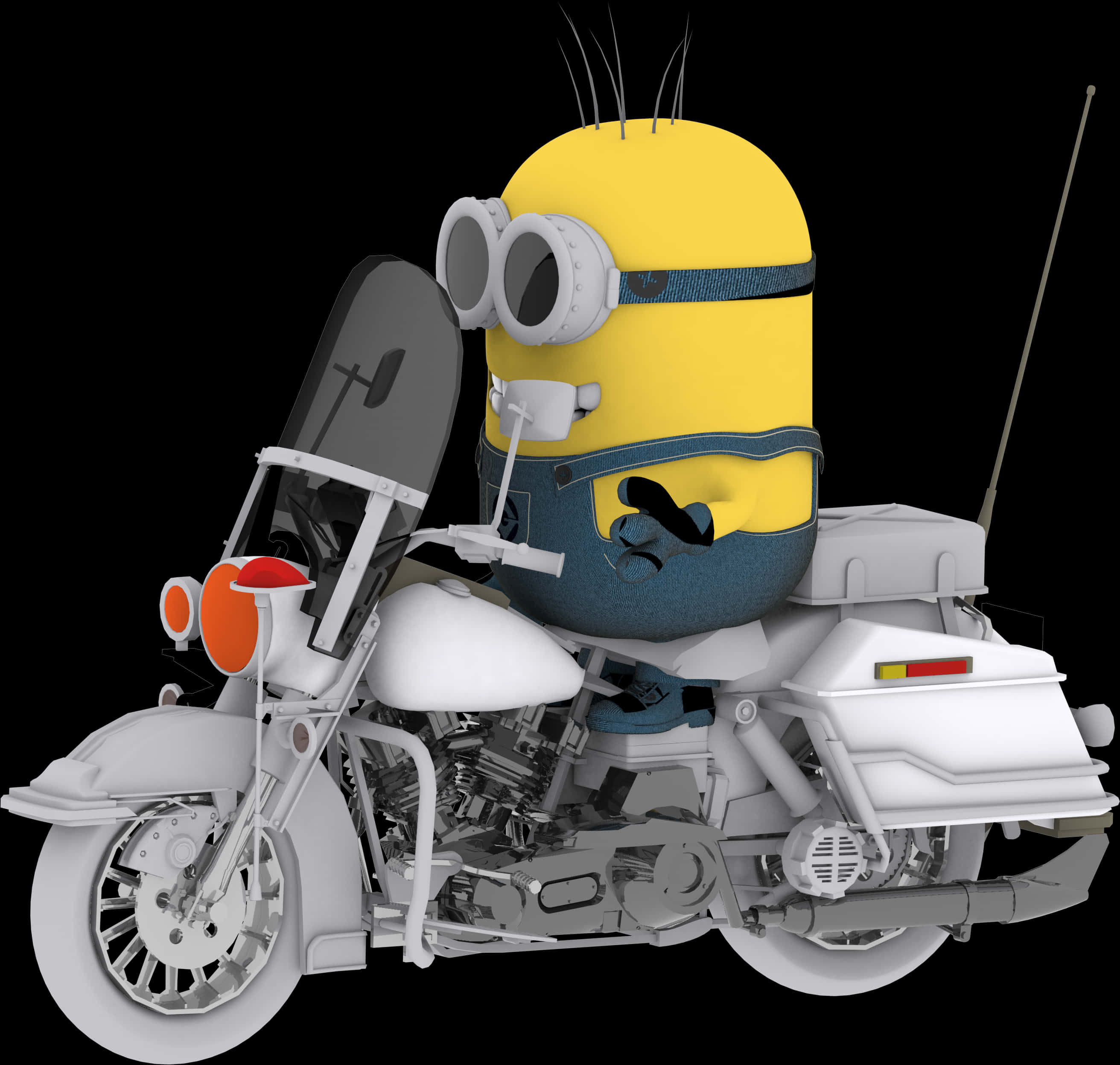 Minionon Motorcycle Clipart PNG image