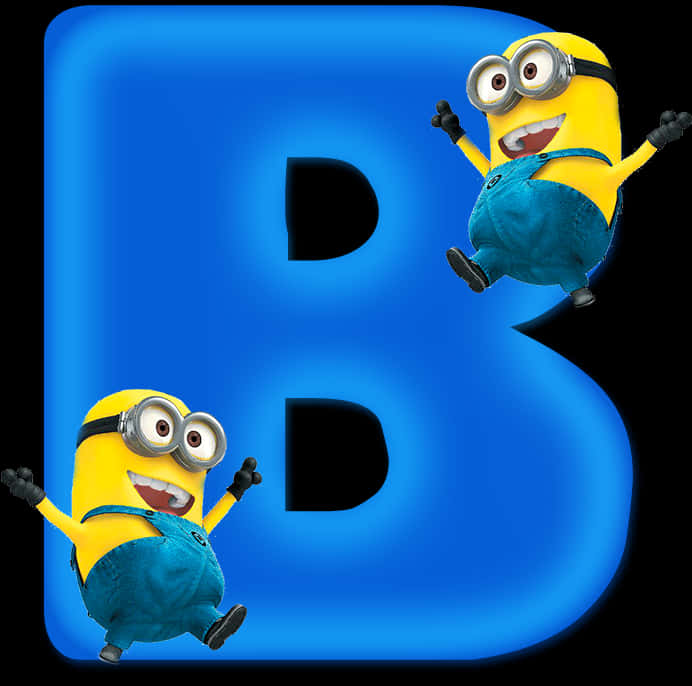 Minions_ Blue_ Letter_ B PNG image