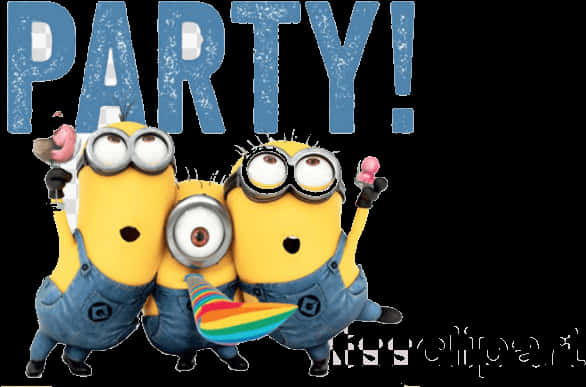 Minions Party Celebration PNG image