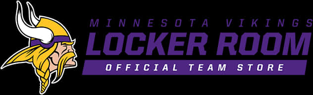 Minnesota Vikings Locker Room Store Signage PNG image