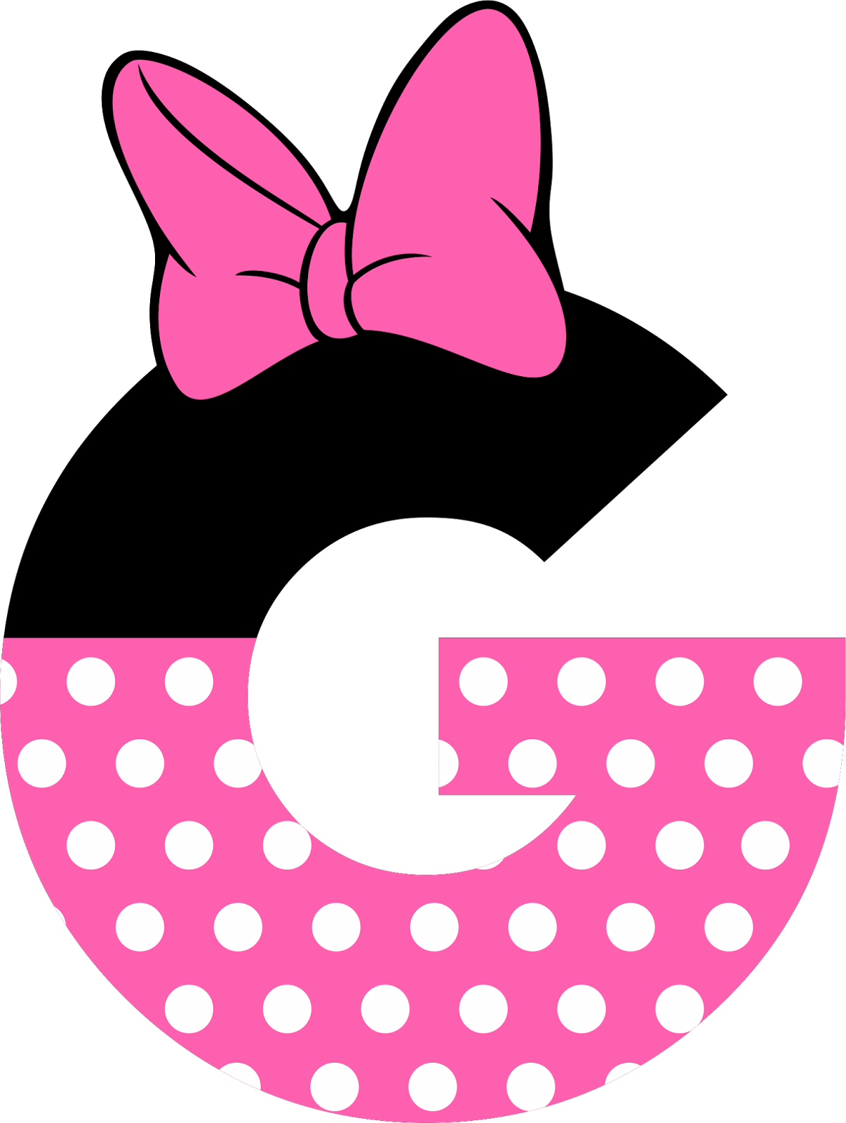Minnie Inspired Letter G PNG image