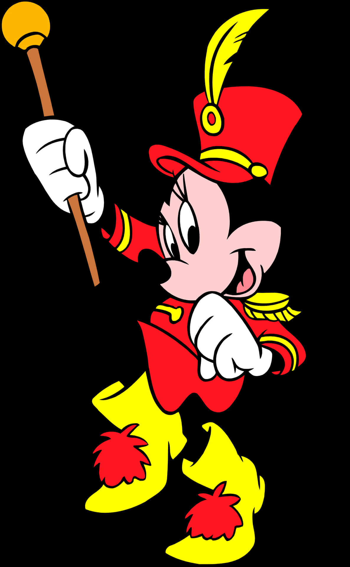 Minnie Mouse Bandmaster Cartoon PNG image