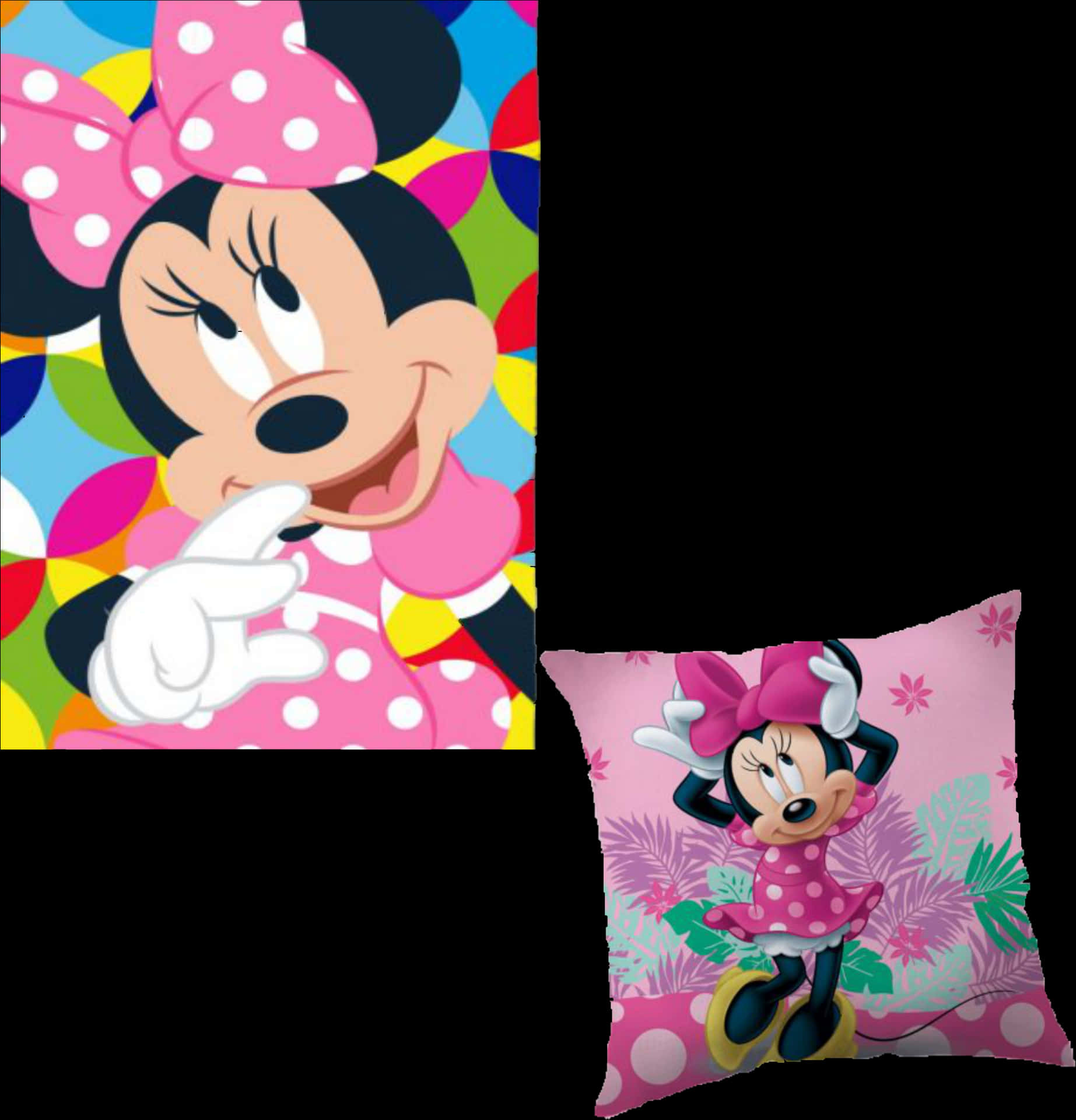 Minnie Mouse Collage Designs PNG image