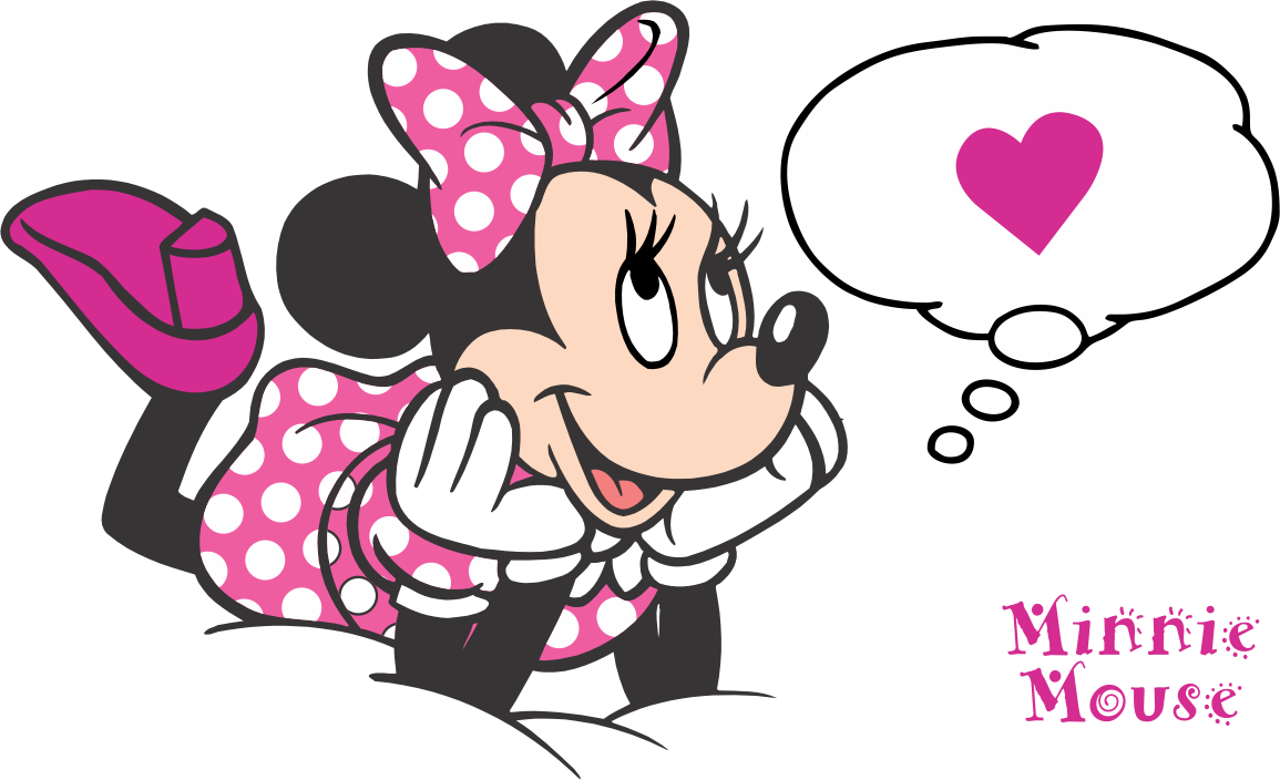 Minnie Mouse Dreamingof Love PNG image