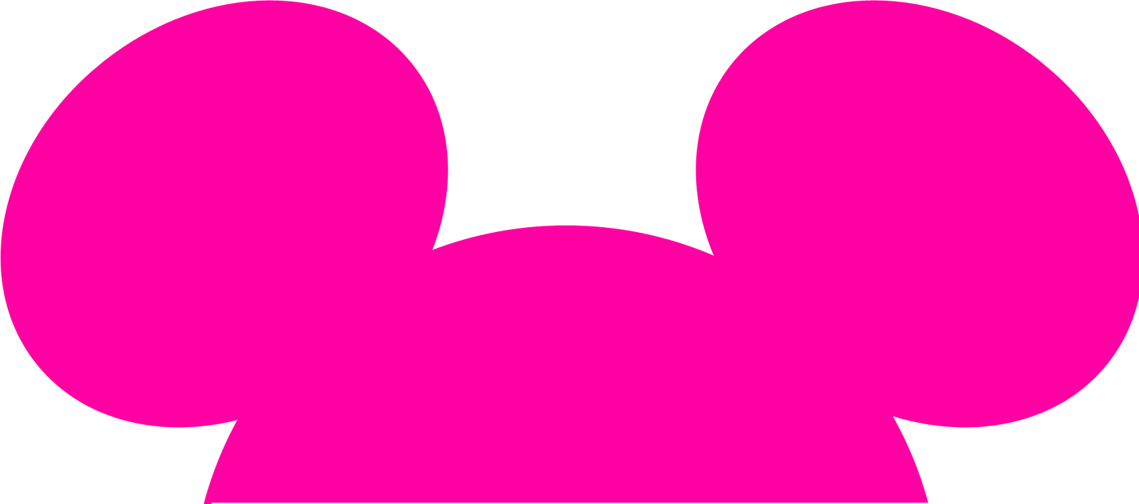 Minnie Mouse Ears Pink Silhouette PNG image