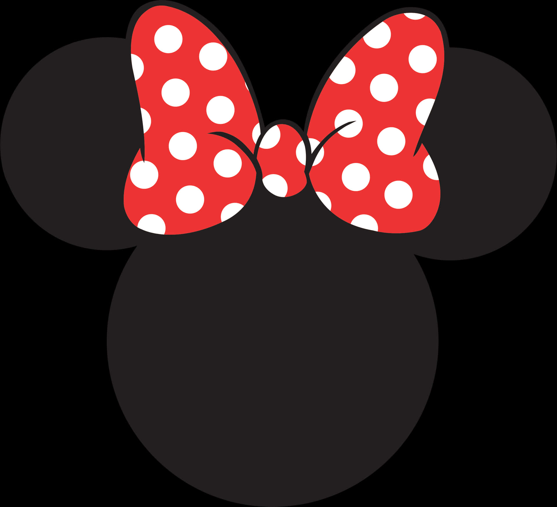 Minnie Mouse Iconic Bowand Ears PNG image