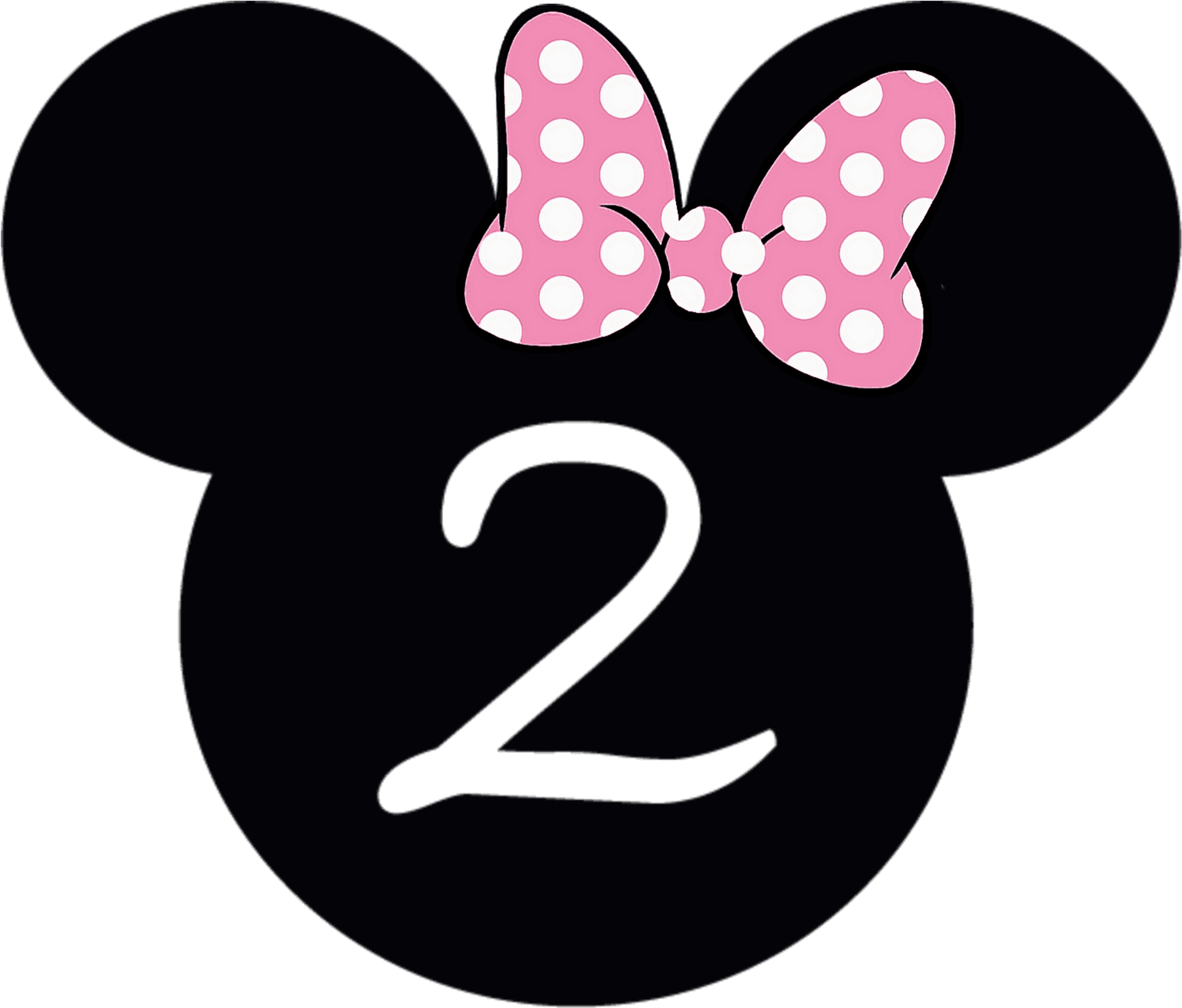 Minnie Mouse Number2 Graphic PNG image