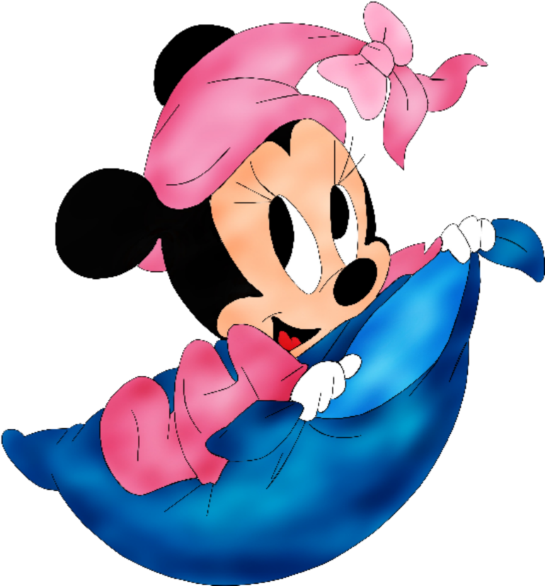 Minnie_ Mouse_ Pink_ Bow_ Blue_ Dress PNG image