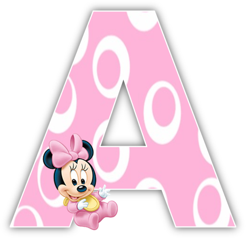 Minnie Mouse Pink Letter A PNG image