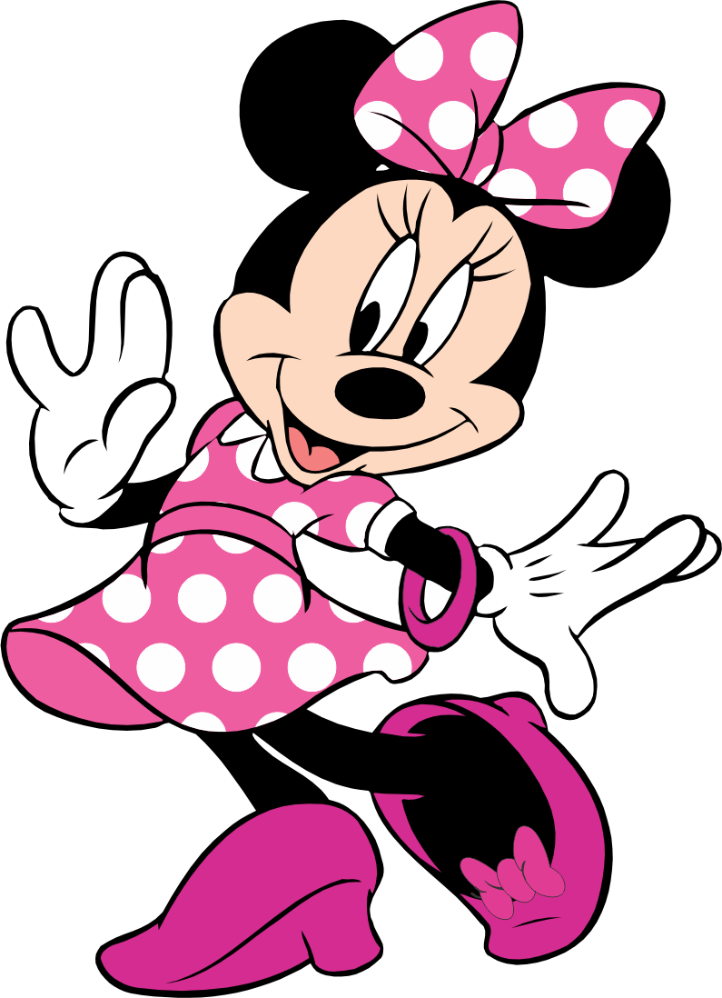 Minnie Mouse Pink Polka Dots PNG image