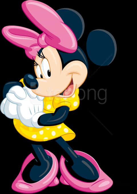 Minnie_ Mouse_ Polka_ Dot_ Dress_ Vector PNG image