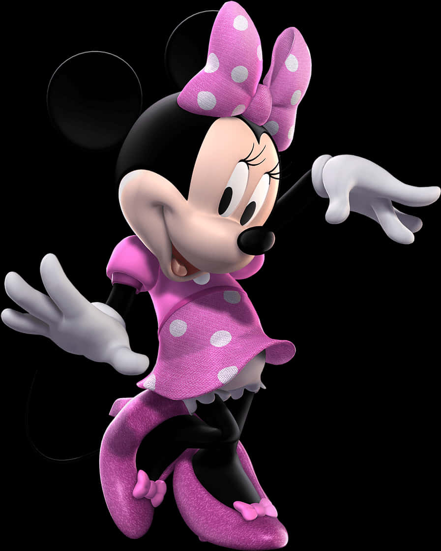 Minnie Mouse Polka Dots Pose PNG image