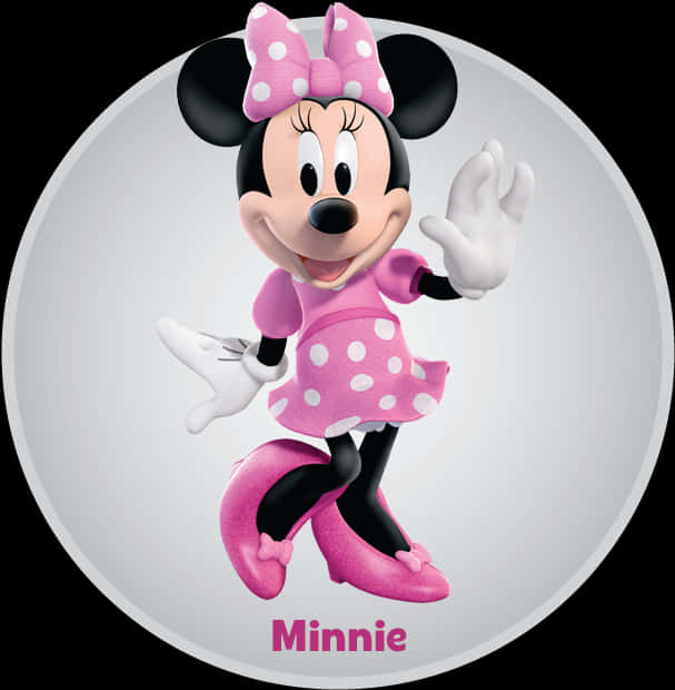 Minnie Mouse Polka Dots Posing PNG image