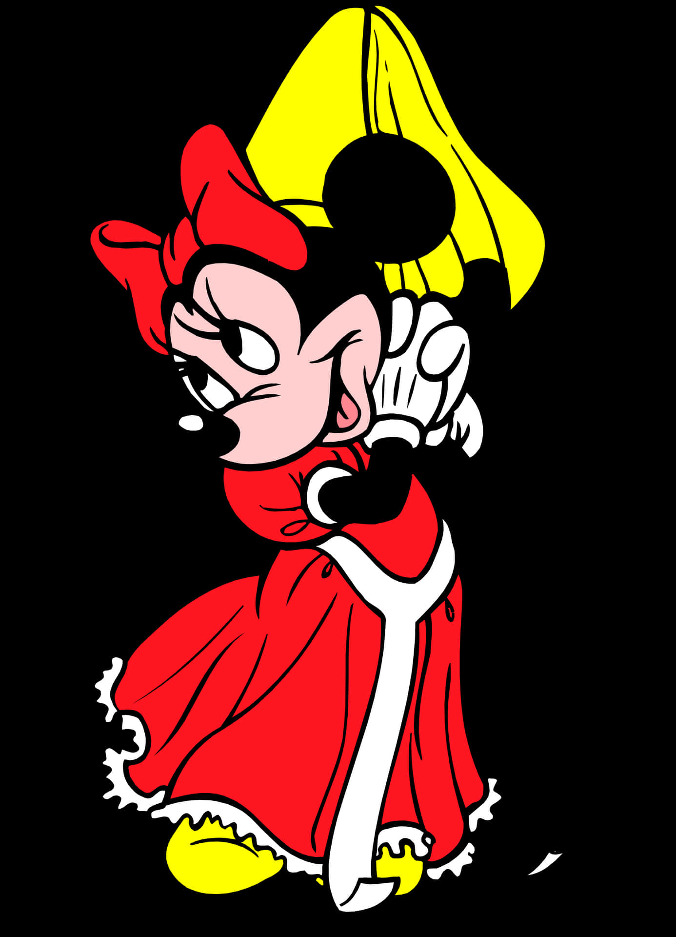 Minnie Mouse Red Dress Vector PNG image