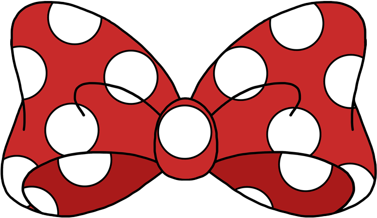 Minnie Mouse Red Polka Dot Bow PNG image