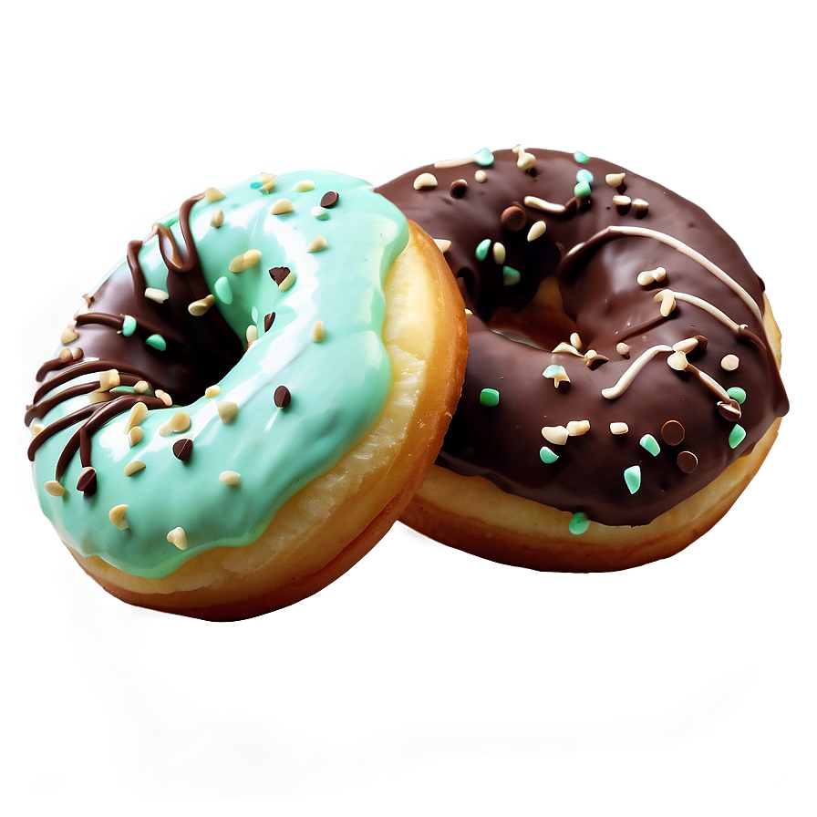 Mint Chocolate Chip Donut Png 05232024 PNG image